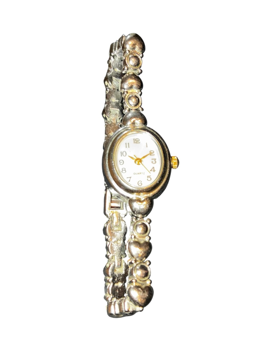 Silver-Tone Women's Beaded Bracelet Watch - Quartz